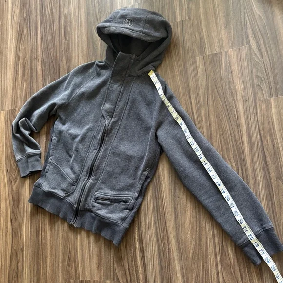 Lululemon Men's Deep Cove Full Zip Charcoal Gray Hoodie - Picture 11 of 13